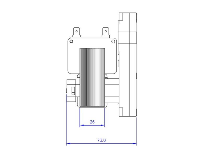 MOTORIDUTTORE MELLOR mod. KB1014 albero cavo RPM 3,0 giri/minuto