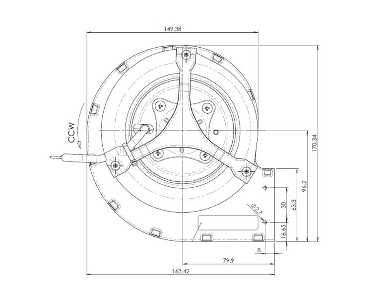 VENTILATORE CENTRIFUGO TRIAL CAD12R-001